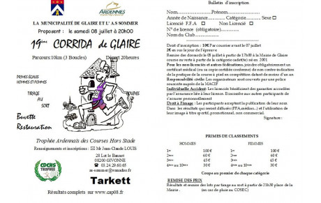corrida de glaire 